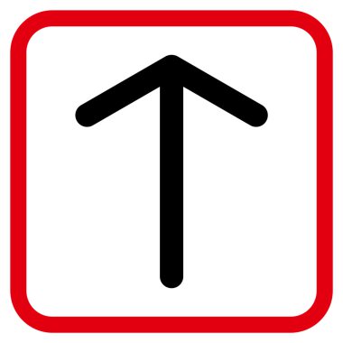 Vektör simgesi bir çerçeve içinde yukarı ok