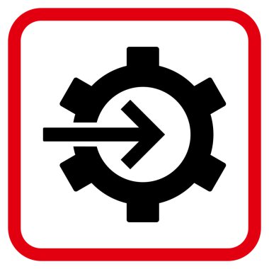 COG Tümleştirme vektör simgesi bir çerçeve içinde