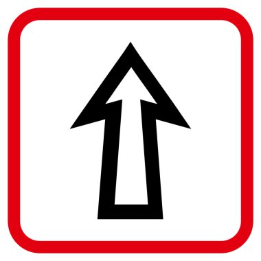 Vektör simgesi bir çerçeve içinde yukarı ok