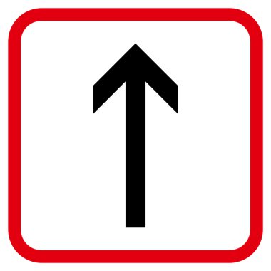 Vektör simgesi bir çerçeve içinde yukarı ok