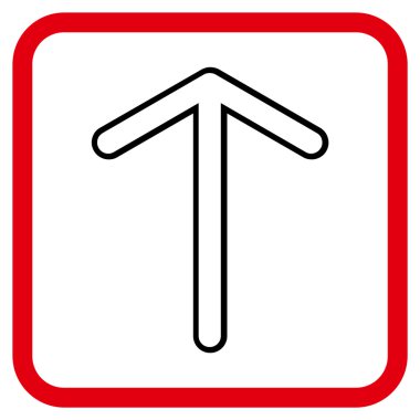 Vektör simgesi bir çerçeve içinde yukarı ok