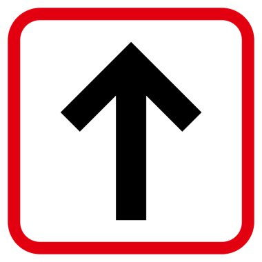 Vektör simgesi bir çerçeve içinde yukarı ok