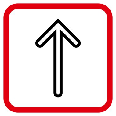 Vektör simgesi bir çerçeve içinde yukarı ok