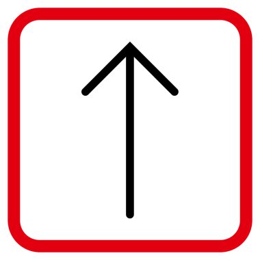 Vektör simgesi bir çerçeve içinde yukarı ok