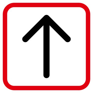 Vektör simgesi bir çerçeve içinde yukarı ok