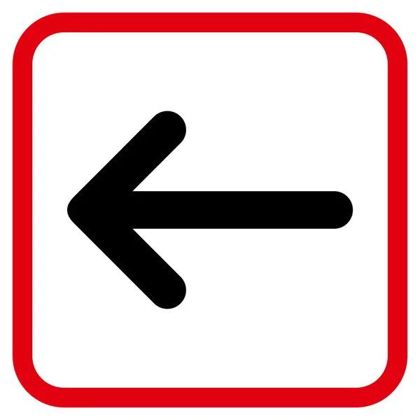 Ikon Vektor Kiri Panah Dalam Bingkai - Stok Vektor