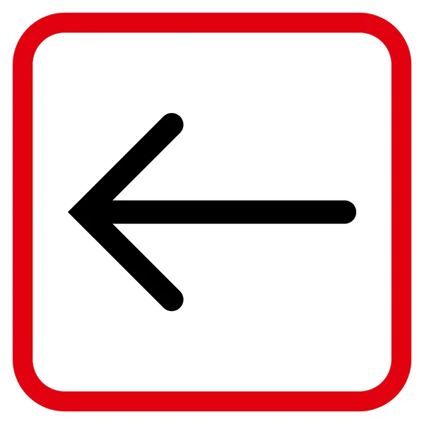 Pfeil links Vektor-Symbol in einem Rahmen — Stockvektor