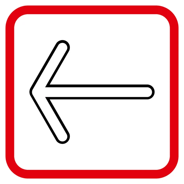 Pfeil links Vektor-Symbol in einem Rahmen — Stockvektor