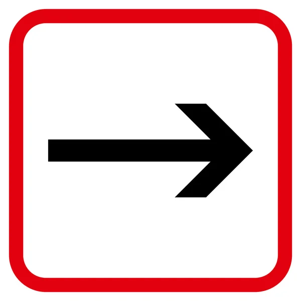 Pfeil rechts Vektor-Symbol in einem Rahmen — Stockvektor