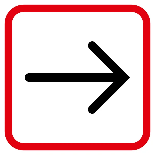 Flecha derecha Vector icono en un marco — Archivo Imágenes Vectoriales