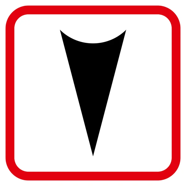 Pilspetsen vektor ikonen i en ram — Stock vektor