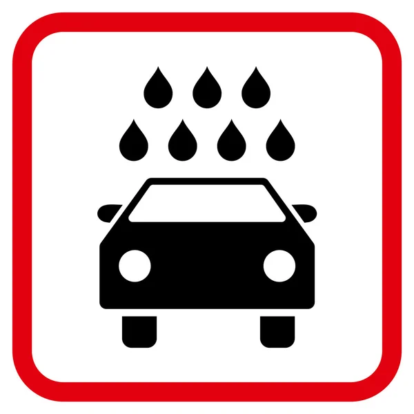 Samochód prysznic wektor ikona w ramce — Wektor stockowy