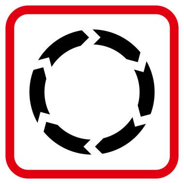 Dolaşım vektör simgesi bir çerçeve içinde