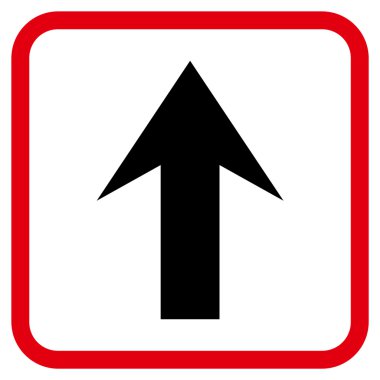 Vektör simgesi bir çerçeve içinde yukarı ok