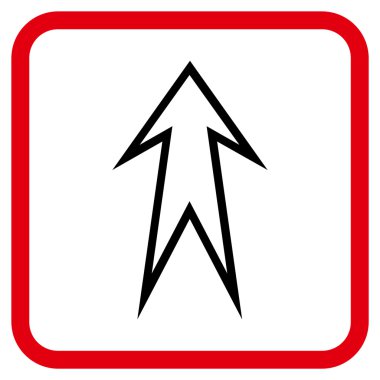 Vektör simgesi bir çerçeve içinde yukarı ok