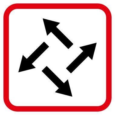 Santrifüj oklar bir çerçeve içinde simge vektör