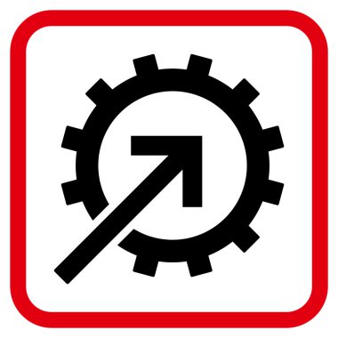 COG Tümleştirme vektör simgesi bir çerçeve içinde