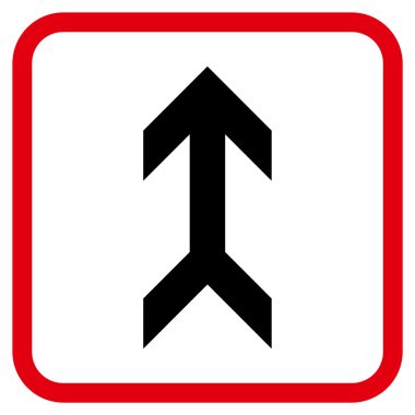 Vektör simgesi bir çerçeve içinde yukarı ok