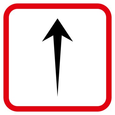 Vektör simgesi bir çerçeve içinde yukarı ok