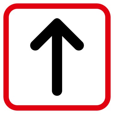 Vektör simgesi bir çerçeve içinde yukarı ok