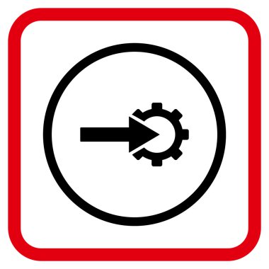 COG Tümleştirme vektör simgesi bir çerçeve içinde