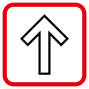 Vektör simgesi bir çerçeve içinde yukarı ok