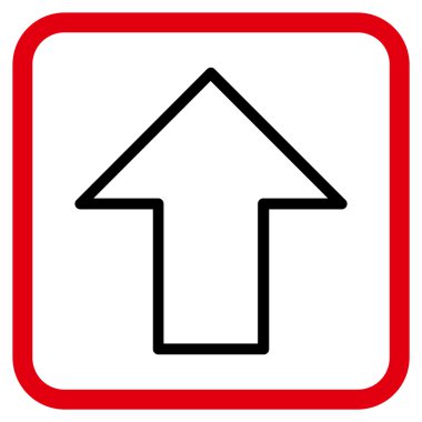 Vektör simgesi bir çerçeve içinde yukarı ok