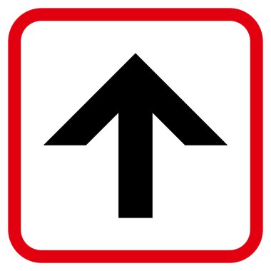 Vektör simgesi bir çerçeve içinde yukarı ok