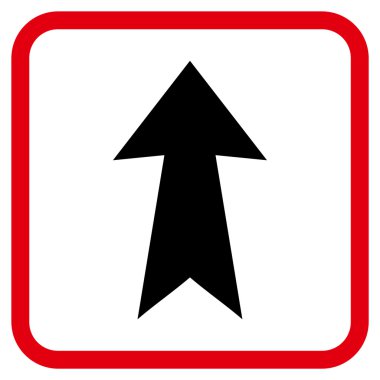 Vektör simgesi bir çerçeve içinde yukarı ok