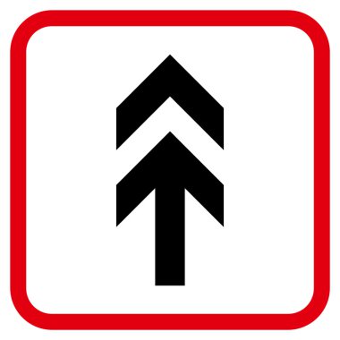 Vektör simgesi bir çerçeve içinde yukarı ok