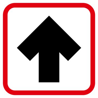 Vektör simgesi bir çerçeve içinde yukarı ok