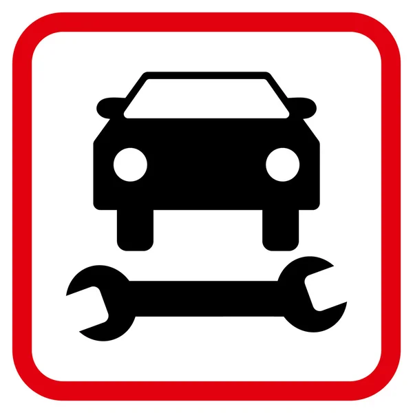 Auto-Reparatur-Vektor-Symbol in einem Rahmen — Stockvektor