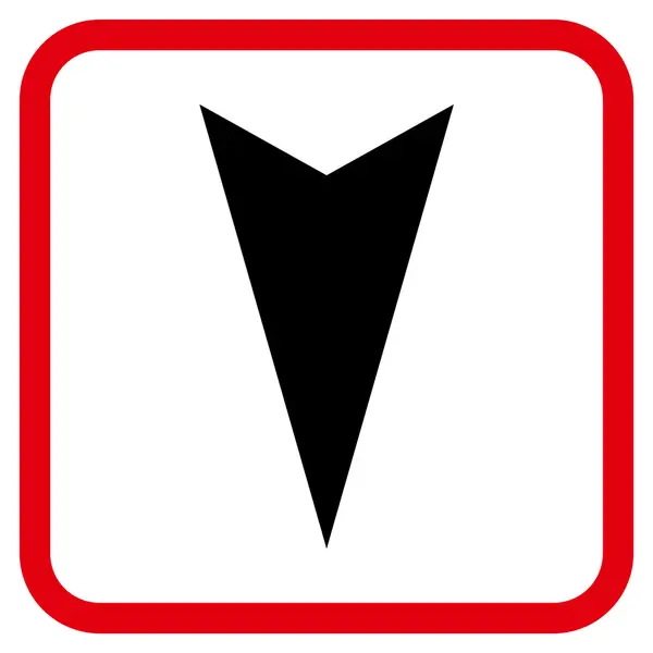 Векторная икона Эрроухеда в кадре — стоковый вектор