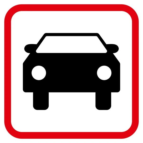 Icono del vector del coche en un marco — Archivo Imágenes Vectoriales