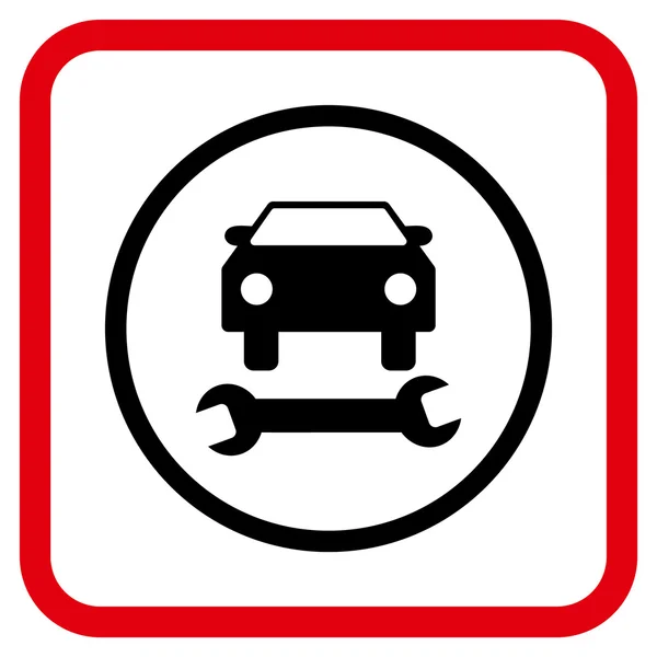 Vector de reparación de coche icono en un marco — Vector de stock