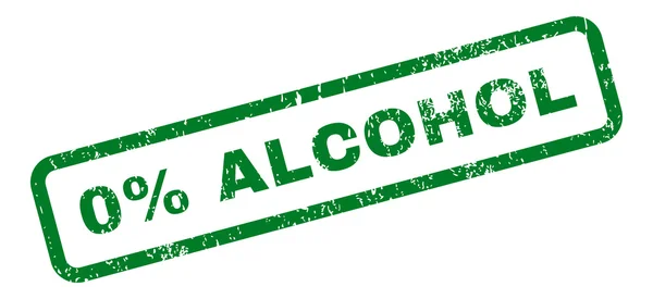 0 Pour cent d'alcool Timbre texte en caoutchouc — Image vectorielle