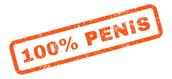 100 %-os pénisz bélyegzőszöveg — Stock Vector