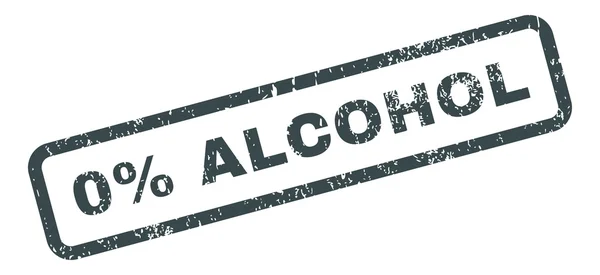 0 procent alkoholu tekst pieczątka — Wektor stockowy