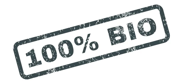 100 per cento Bio testo Timbro di gomma — Vettoriale Stock