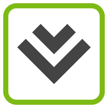 Vektör simgesi bir çerçeve içinde aşağı kaydır