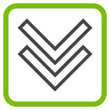 Vektör simgesi bir çerçeve içinde aşağı kaydır