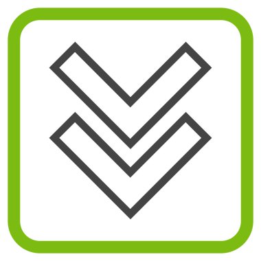 Vektör simgesi bir çerçeve içinde aşağı kaydır