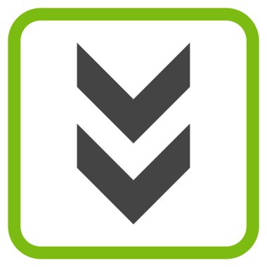 Vektör simgesi bir çerçeve içinde aşağı kaydır