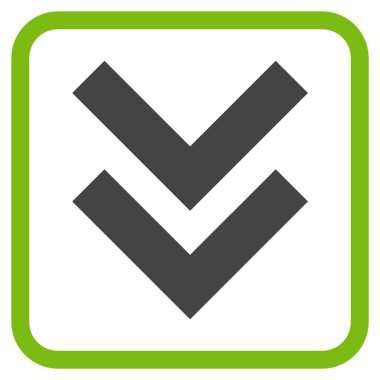 Vektör simgesi bir çerçeve içinde aşağı kaydır