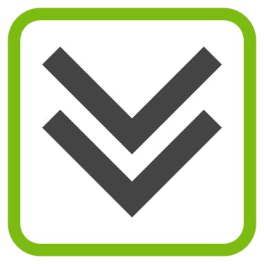 Vektör simgesi bir çerçeve içinde aşağı kaydır