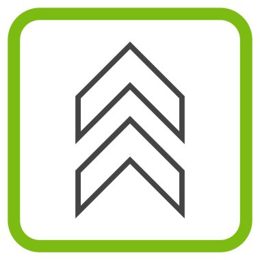 Vektör simgesi bir çerçeve içinde yukarı kayması