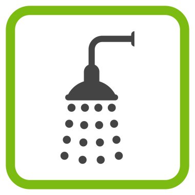 Duş vektör simgesi bir çerçeve içinde