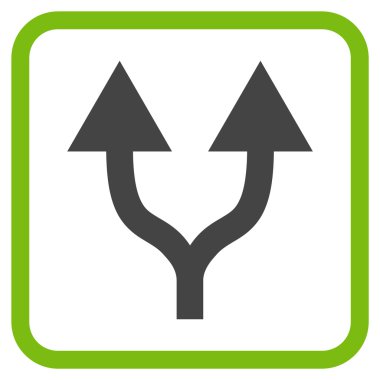 Vektör simgesi bir çerçeve içinde yukarı okları bölme