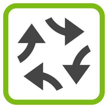 Oklar vektör simgesi bir çerçevede girdap