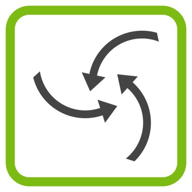 Oklar vektör simgesi bir çerçevede girdap